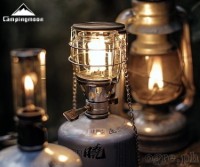 T-4 Portable Butane Gas Hanging Lantern with Glass Shade and Stainless Steel Grille