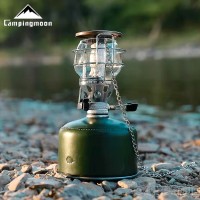 T-4 Portable Butane Gas Hanging Lantern with Glass Shade and Stainless Steel Grille