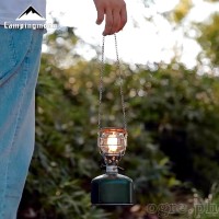 T-4 Portable Butane Gas Hanging Lantern with Glass Shade and Stainless Steel Grille