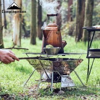 MT-2 Portable Stainless Steel Camping Grill / Stove / Fire Pit (34x35x26cm)