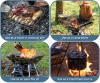 MT-2 Portable Stainless Steel Camping Grill / Stove / Fire Pit (34x35x26cm)