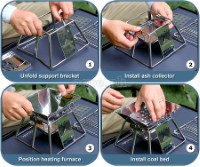 X-MINI Portable Stainless Steel Mini Camping Grill Stand (19*19*19cm)