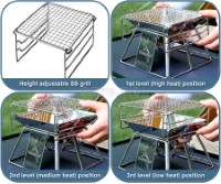 X-MINI Portable Stainless Steel Mini Camping Grill Stand (19*19*19cm)