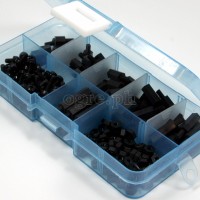 NL16-M3 PCB / Motherboard Black Nylon M-F Standoff Spacer Kit ~ 180pcs M3 Mix