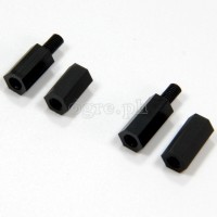 NL24-M3 PCB / Motherboard Black Nylon M-F / F-F Standoff Spacer Kit ~ 180pcs M3 Mix