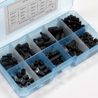 NL24-M3 PCB / Motherboard Black Nylon M-F / F-F Standoff Spacer Kit ~ 180pcs M3 Mix