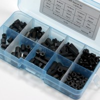 NL24-M3 PCB / Motherboard Black Nylon M-F / F-F Standoff Spacer Kit ~ 180pcs M3 Mix