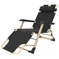 FRC-001A Fully Adjustable Collapsible Reclining Chair with Padded Headrest 178x66x32cm