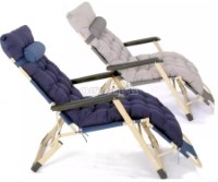 FRC-001A Fully Adjustable Collapsible Reclining Chair with Padded Headrest 178x66x32cm