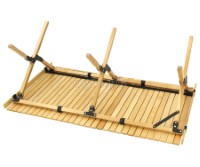 FS-WFT02 Portable Folding Roll-Top Wooden Table 120x60x45cm