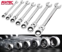 FHCGS007 7pcs Industrial Fixed Head Combination Ratchet Spanner Set