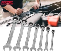 FHCGS007 7pcs Industrial Fixed Head Combination Ratchet Spanner Set