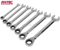FHCGS007 7pcs Industrial Fixed Head Combination Ratchet Spanner Set