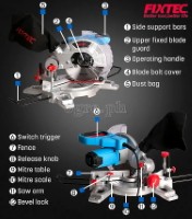 FMS21002 1500W 210mm Compound Mitre Saw