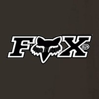 BRD-Fox(A) Outdoor Sports Brands Logos on FOTL Soft Premium Cotton Tee ~ Fox (Black)