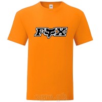 BRD-Fox(A) Outdoor Sports Brands Logos on FOTL Soft Premium Cotton Tee ~ Fox (Black)
