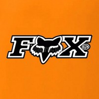 BRD-Fox(A) Outdoor Sports Brands Logos on FOTL Soft Premium Cotton Tee ~ Fox (Black)