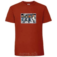CAC-BTL1 Celebrity Artists Caricature on Soft Premium 100% Cotton Tee  ~ The Beatles Abbey Road