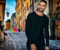 CLS-165B Black Classic Comfort Style Long Sleeves Tee 165gsm 100% Cotton