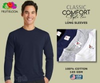 CLS-165N Navy Blue Classic Comfort Style Long Sleeves Tee 165gsm 100% Cotton