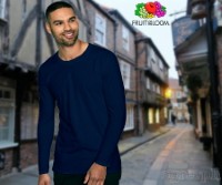 CLS-165N Navy Blue Classic Comfort Style Long Sleeves Tee 165gsm 100% Cotton