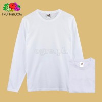 CLS-165W White Classic Comfort Style Long Sleeves Tee 165gsm 100% Cotton