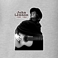 RML-JLN1 Rock Music Legends on Soft Premium 100% Cotton Tee ~ John Lennon