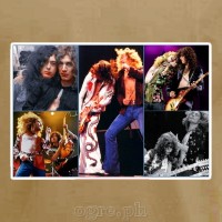 RML-ZEP1 Rock Music Legends on Soft Premium 100% Cotton Tee ~ Jimmy Page/Robert Plant
