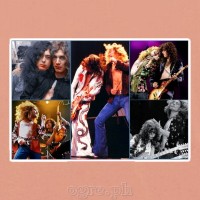 RML-ZEP1 Rock Music Legends on Soft Premium 100% Cotton Tee ~ Jimmy Page/Robert Plant
