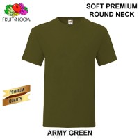 SP-195A Army Green Soft Premium Round Neck Tee 195gsm 100% Cotton
