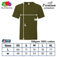 SP-195A Army Green Soft Premium Round Neck Tee 195gsm 100% Cotton