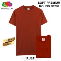 SP-195R Rust Soft Premium Round Neck Tee 195gsm 100% Cotton