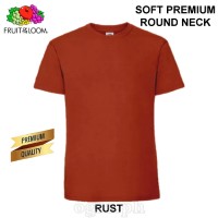 SP-195R Rust Soft Premium Round Neck Tee 195gsm 100% Cotton