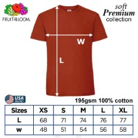 SP-195R Rust Soft Premium Round Neck Tee 195gsm 100% Cotton