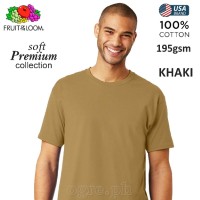 SP-195K Khaki Soft Premium Round Neck Tee 195gsm 100% Cotton