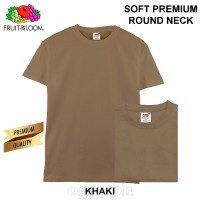 SP-195K Khaki Soft Premium Round Neck Tee 195gsm 100% Cotton