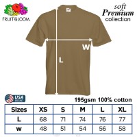 SP-195K Khaki Soft Premium Round Neck Tee 195gsm 100% Cotton