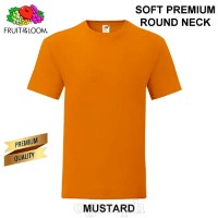 SP-195M Mustard Soft Premium Round Neck Tee 195gsm 100% Cotton