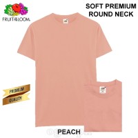 SP-195P Peach Soft Premium Round Neck Tee 195gsm 100% Cotton