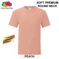 SP-195P Peach Soft Premium Round Neck Tee 195gsm 100% Cotton