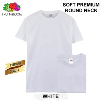 SP-195W White Soft Premium Round Neck Tee 195gsm 100% Cotton