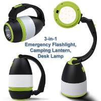 GX-CL033 3-in-1 USB Rechargeable Emergency Flashlight, Camping Lantern, Desk Lamp