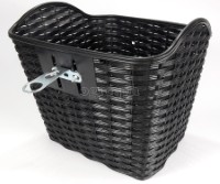 BSK-WL01 Bike Wicker Basket with Full Set Mounting Hardware (Headset Bracket and Front Axle Support Bar)