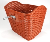 BSK-WL01 Bike Wicker Basket with Full Set Mounting Hardware (Headset Bracket and Front Axle Support Bar)