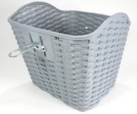 BSK-WL01 Bike Wicker Basket with Full Set Mounting Hardware (Headset Bracket and Front Axle Support Bar)