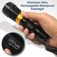 Aluminum Alloy Rechargeable Waterproof Flashlight