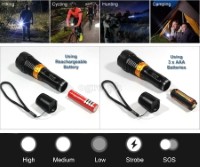Aluminum Alloy Rechargeable Waterproof Flashlight