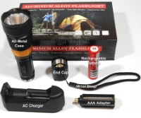 Aluminum Alloy Rechargeable Waterproof Flashlight