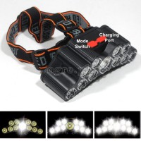 High Power 11-LED Super Bright Rechargeable Headlamp