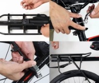 HS-H022A Quick-Connect Seatpost Mount Pannier Luggage Rack with Quick-Connect Side Rail Locks